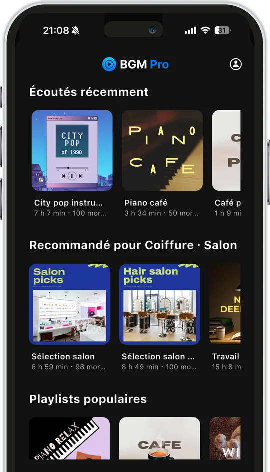 Playlists de musique d'ambiance pour commerces