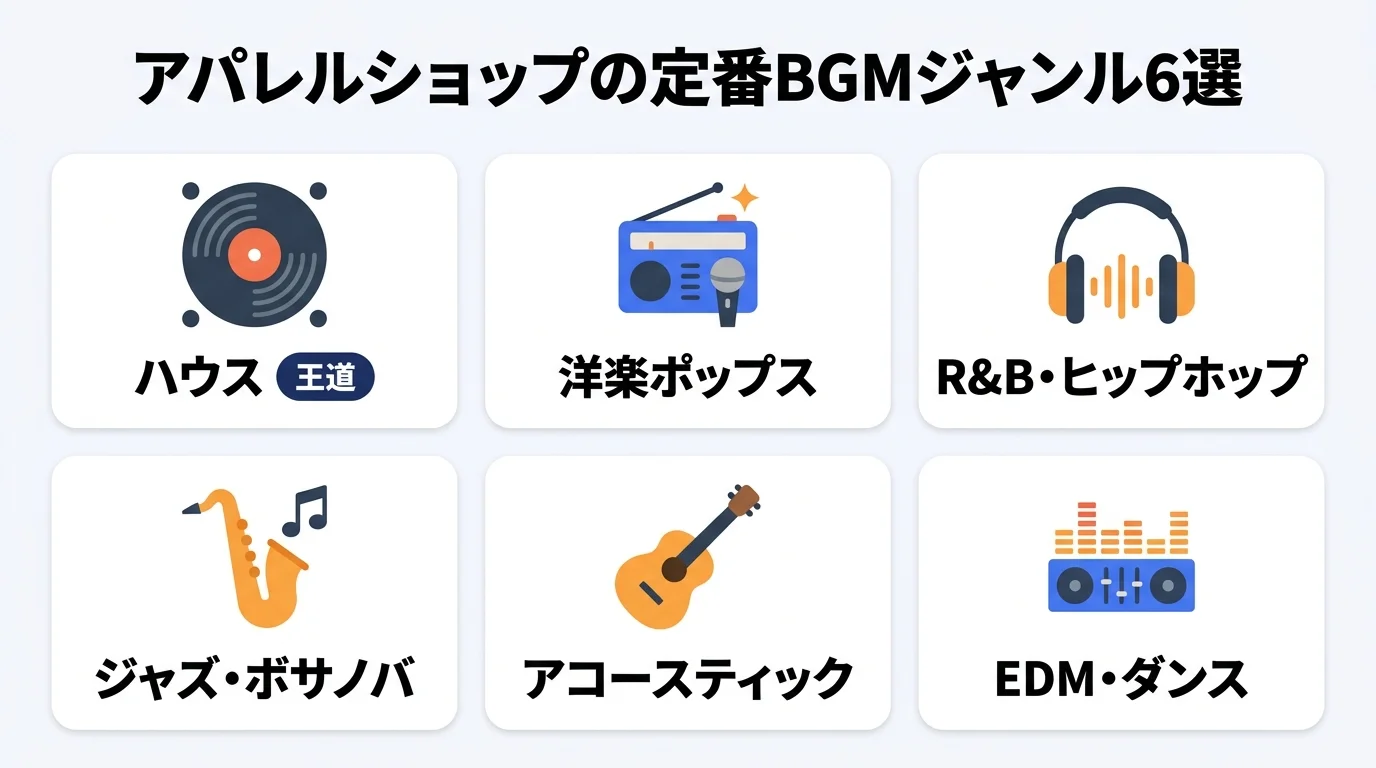 アパレルショップの定番BGMジャンル