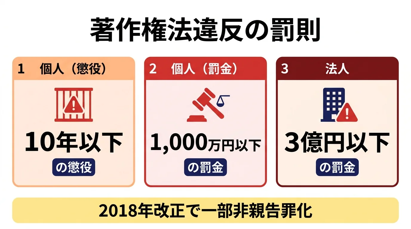 著作権法上の罰則