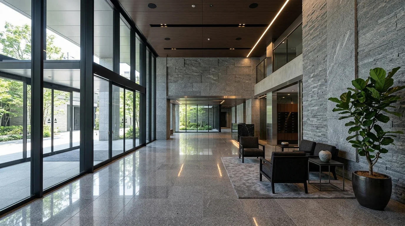マンションのエントランスホール