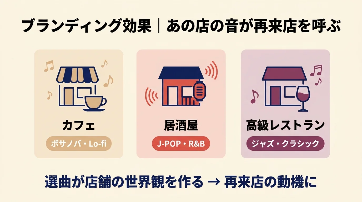 業態別のBGMジャンルで店舗の世界観を作るブランディング効果