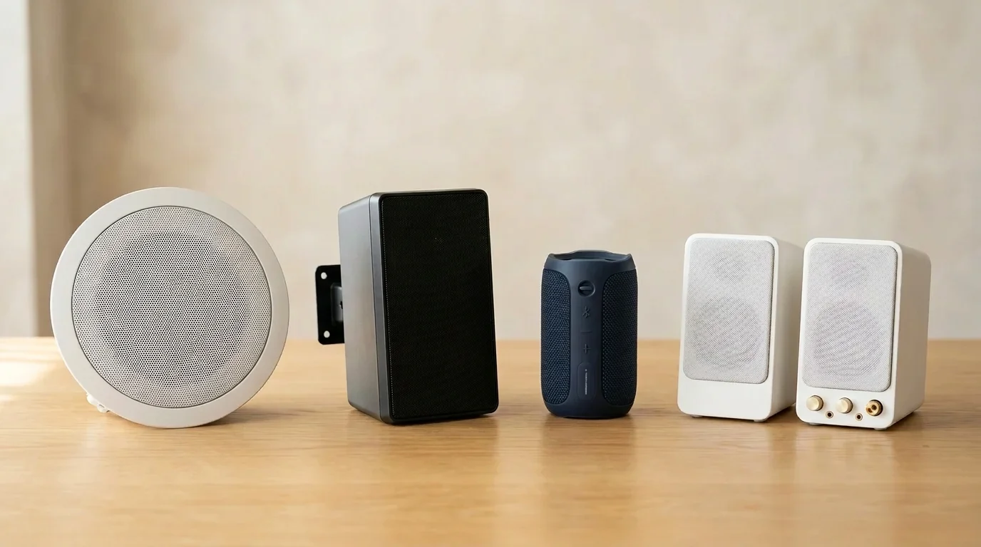 オフィスBGM向けスピーカー4種類の比較