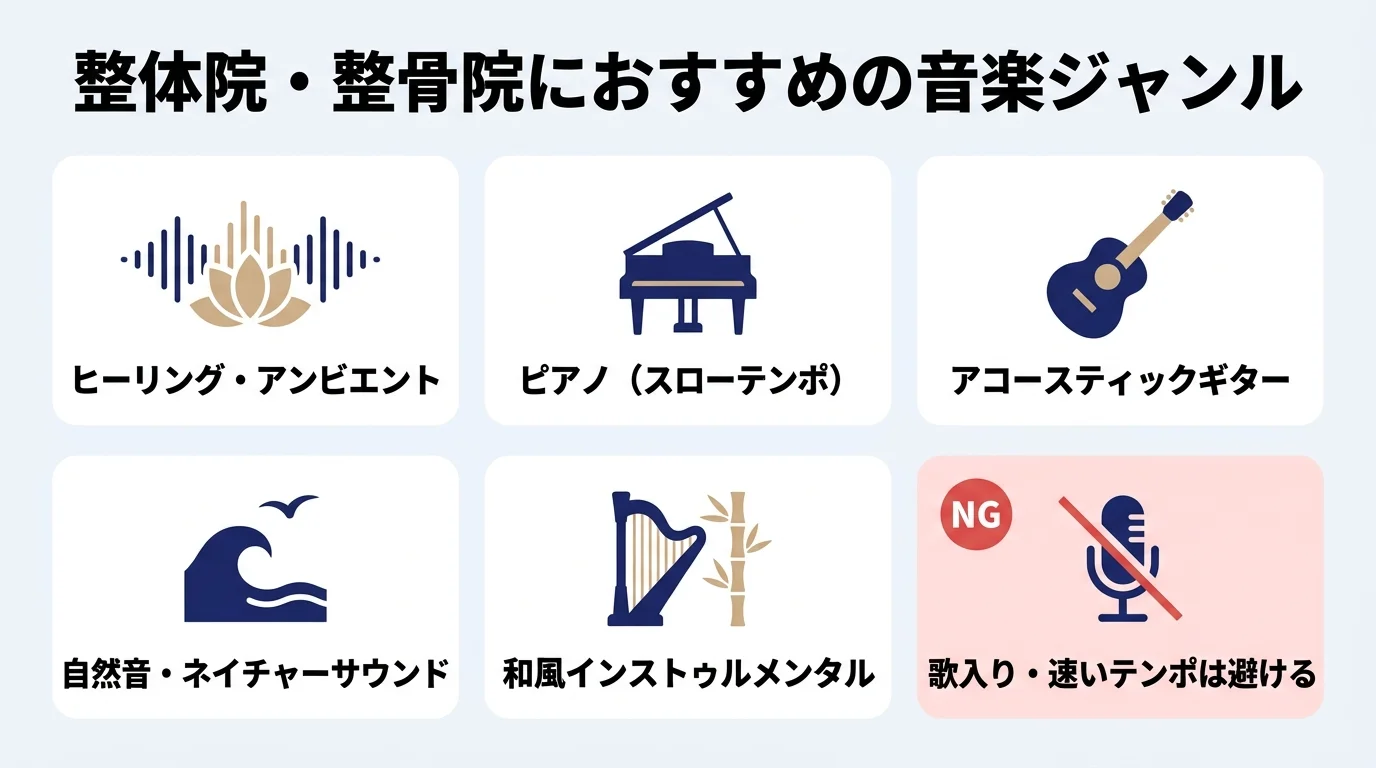 整体院におすすめの音楽ジャンル